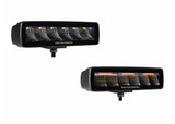 Go Rhino Xplor Blackout Combo Series Sixline LED Flood Lights w/Amber (Surface Mount) - Blk (Pair) (750600622FBS) — view 2