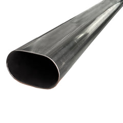 Granatelli 3" Oval Stainless Steel Exhaust Tubing — 5 ft Long (313535)