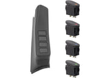 Rugged Ridge Apillar 4 Switch POD KIT Black Right SIDE 0710 JEEP