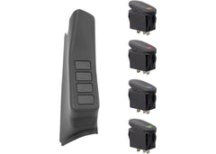 Rugged Ridge Apillar 4 Switch POD KIT Black Right SIDE 0710 JEEP Wrangler