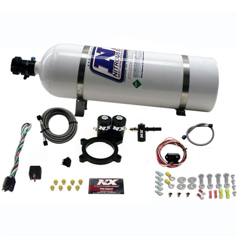 Nitrous Express Ensemble de plaque de nitreux 2014+ camion GM 5.3L (50-250HP) avec bouteille de 15lb