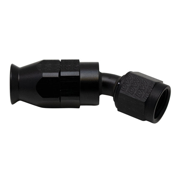 DeatschWerks Raccord d'extrémité de boyau PTFE femelle évasé pivotant à 30 degrés 6 AN - noir mat anodisé