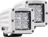 Rigid Industries D-Series PRO Light, Flood Diffused, Surface Mount, White Housing, Pair (602513)