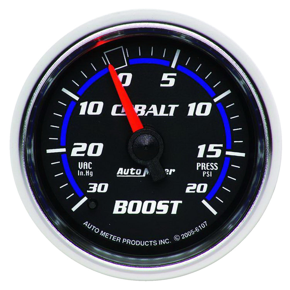 AutoMeter 2-1/16" Boost/Vacuum, 30 in HG/20 PSI, Cobalt