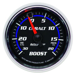 AutoMeter 2-1/16" Boost/Vacuum, 30 in HG/20 PSI, Cobalt