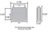 18 Row Hi-Flow Racing Remote Fluid Cooler, 7/8-14 UNF O-ring
