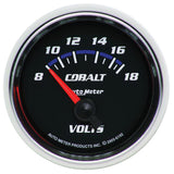 2-1/16" VOLTMETER, 8-18V, COBALT — Blue (6192)