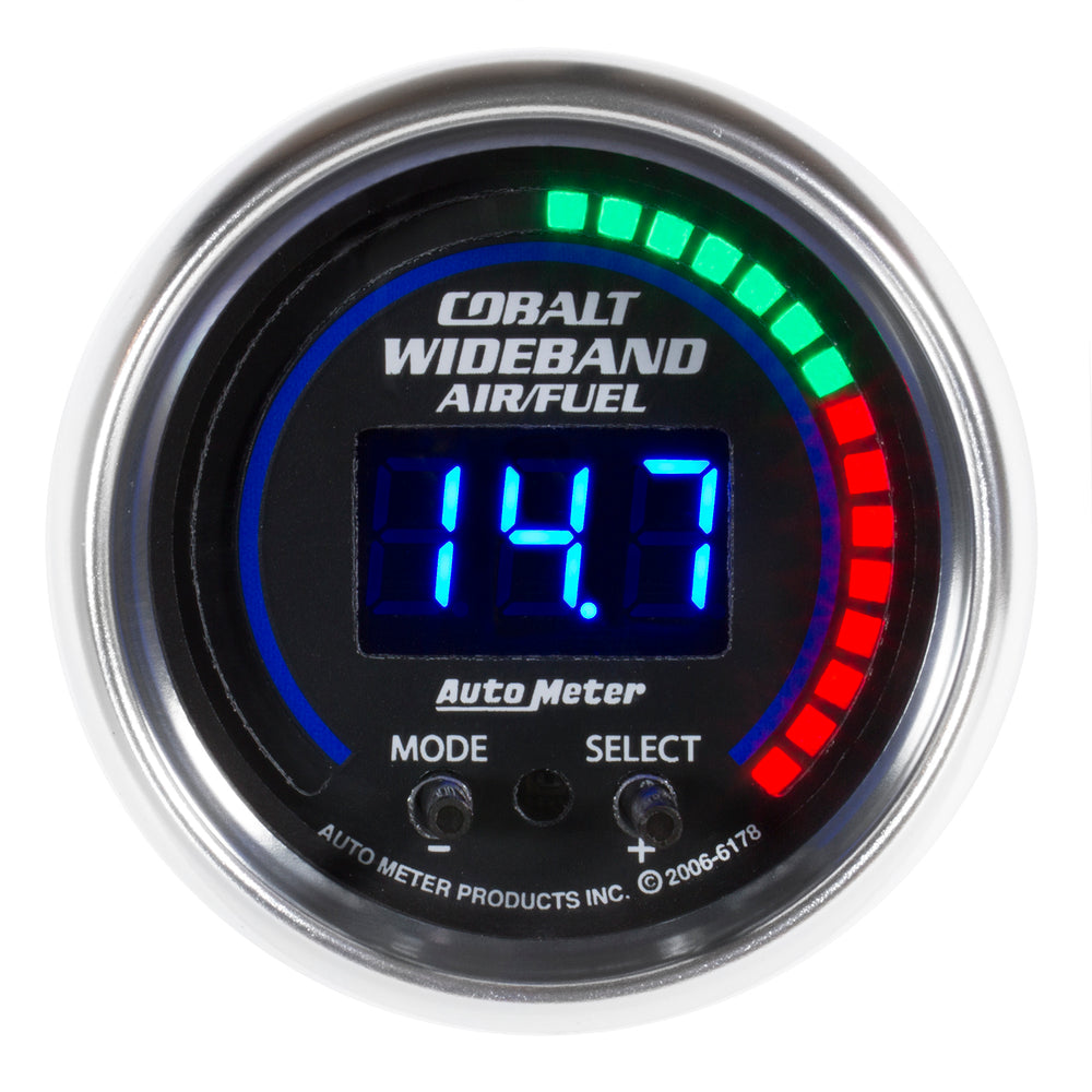 AutoMeter 2-1/16" Wideband Pro Plus Air/Fuel Ratio, 6:1-20:1 Afr, Cobalt
