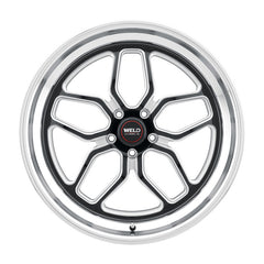 Weld S107 Wheel 22X8.5 Laguna 5X127 ET06 BS5.00 Gloss Black MIL Dia 78.1