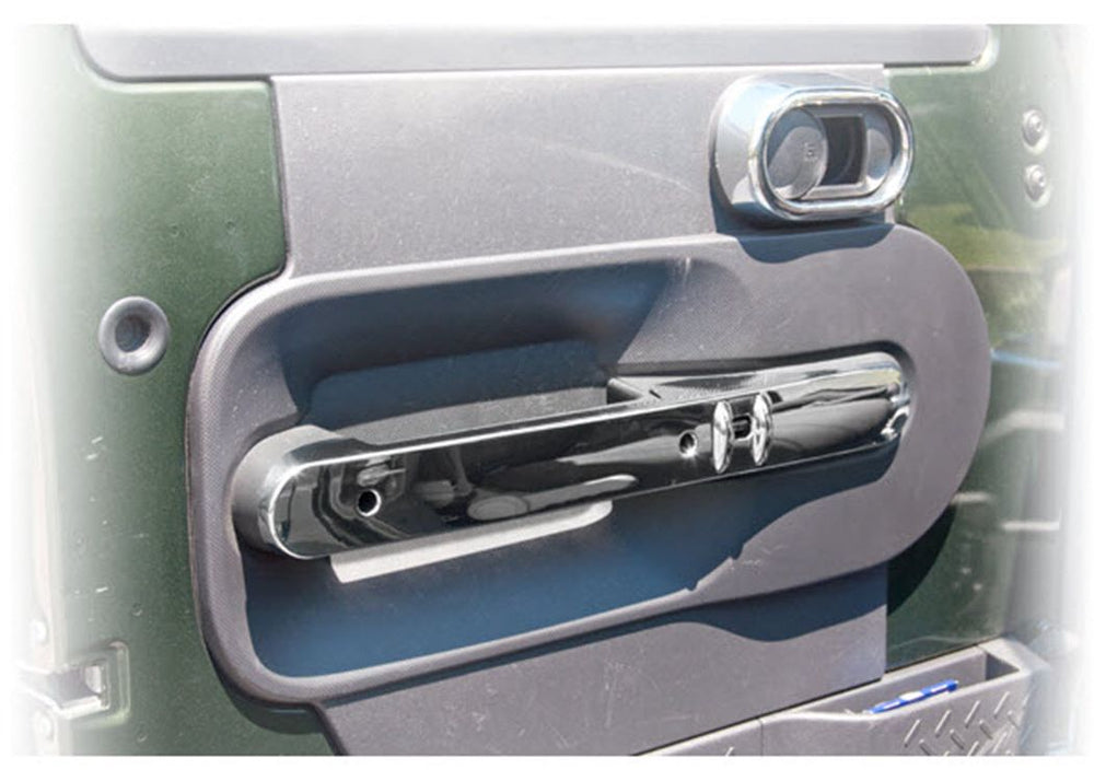 Rugged Ridge Front DOOR Handle TRIM Chrome 0710 JEEP Wrangler (JK)
