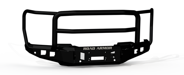 Road Armor 2023+ F250/F350 Stealth Front Winch Compatible Bumper Lonestar Guard Texture Black (6232F5B)