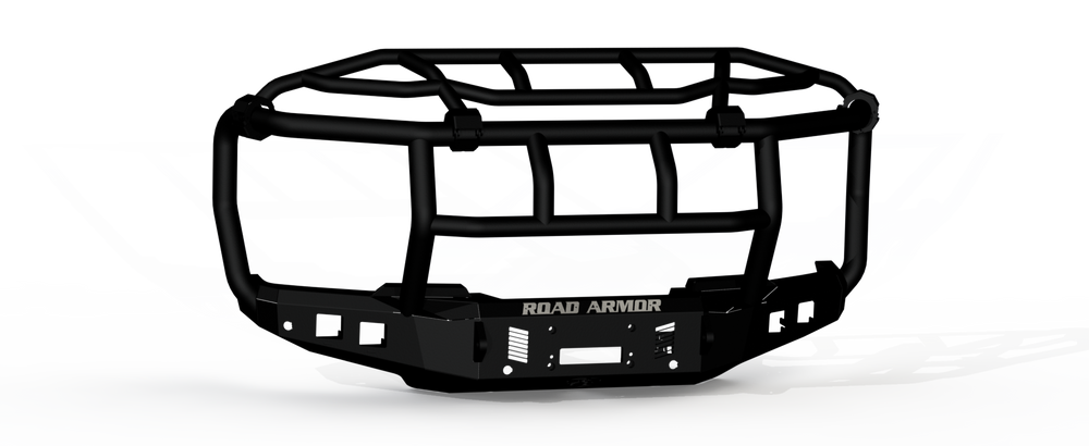 Road Armor 2023+ F250/F350 Stealth Front Winch Compatible Bumper Titan Ii Guard Intimidator Texture Black (6232F6B)