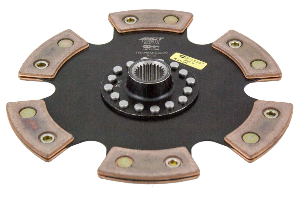 Advanced Clutch ACT 6 Pad Rigid Race Clutch Disc — for select INFINITI and Nissan vehicles (6240006)