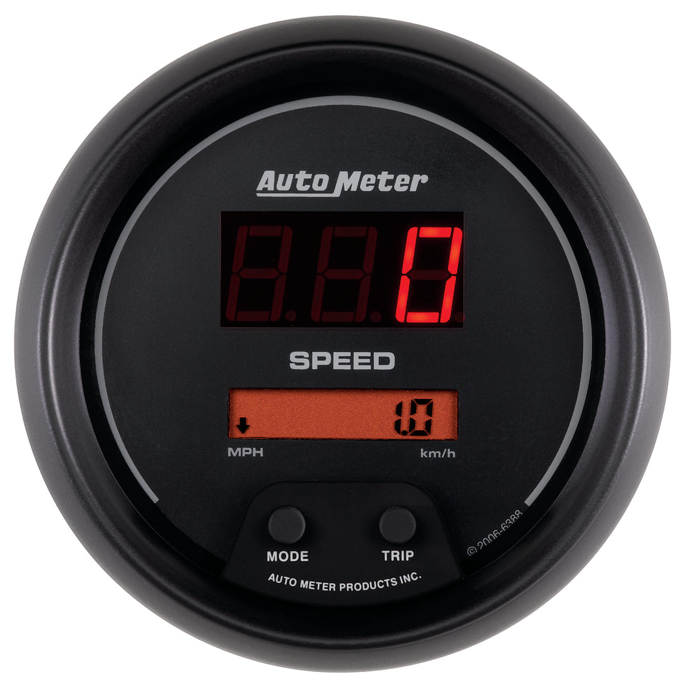 AutoMeter 3-3/8" Speedometer, 260 MPH / 260 KM/H, Sport-Comp Digital