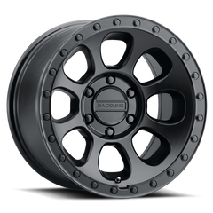 Raceline 961B Bolt 17x9in / 5x127 BP / -12mm Offset / 78.1mm Bore - Satin Black