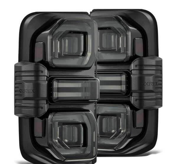 AlphaRex Prismatic LED Taillights Alpha Black — 2021-2024 Ford Bronco (659020)