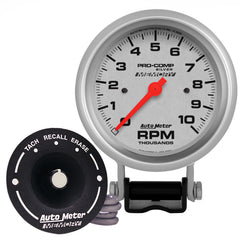 AutoMeter 3-3/4" Pedestal Tachometer, 0-10,000 RPM, Peak Mem, Ultra-Lite