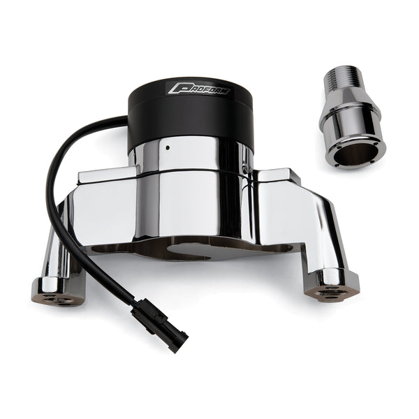 Proform Electric Engine Water Pump Aluminum Polished Finish Fits SB Chevy Engines