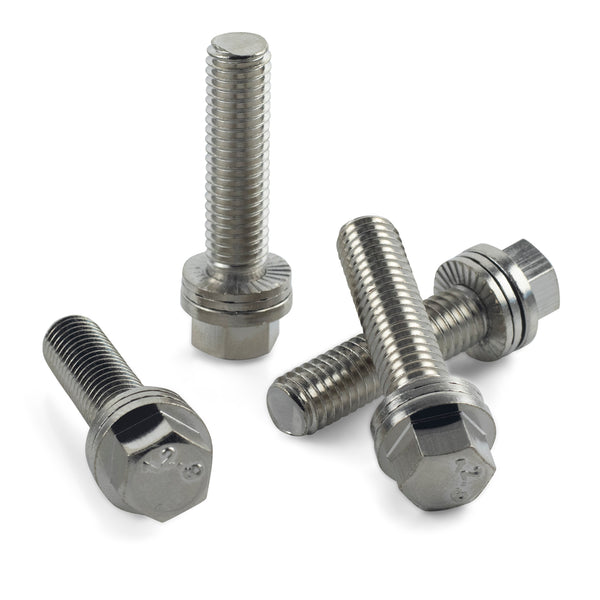 Proform Wedge-Locking Header Bolts Hex Head M8 X .984in Chevy LS Nickel Plt 12 Pcs