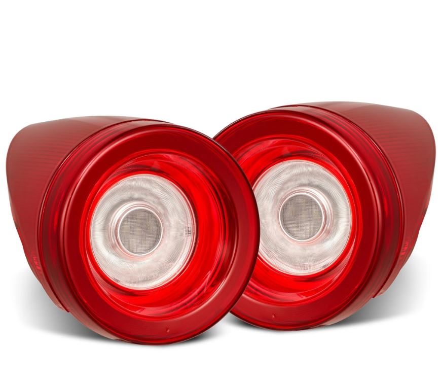 AlphaRex Prismatic LED Taillights Red Clear - 668002