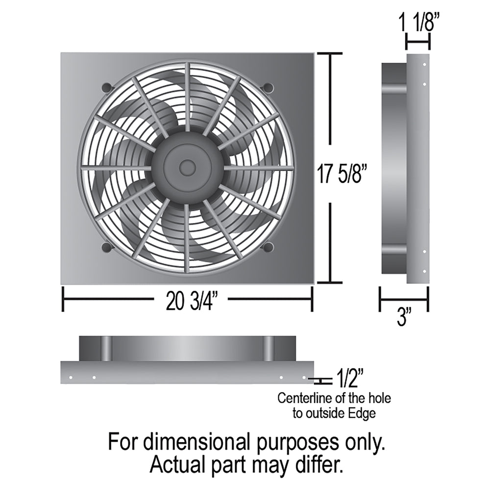 Derale High Output Single 17" Electric RAD Fan/Alum Shroud Kit w/ PWM Controller