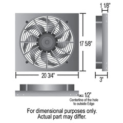 Derale High Output Single 17" Electric RAD Fan/Alum Shroud Kit w/ PWM Controller