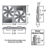 Powerpack - High Output Dual 12" RAD Fan/Alum Shroud Kit w/ PWM Controller — Gray/Black (66826)
