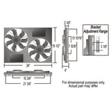 Powerpack - High Output Dual 11" RAD Fan/Alum Shroud Kit w/ PWM Controller — Gray/Black (66831)