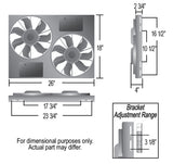 Powerpack - High Output Dual 12" RAD Fan/Powdercoated Steel Shroud w/ PWM Contro