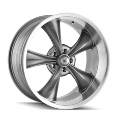 Ridler 695 20x8.5 / 5x127 BP / 0mm Offset / 83.82mm Hub Gloss Grey Machined Wheel