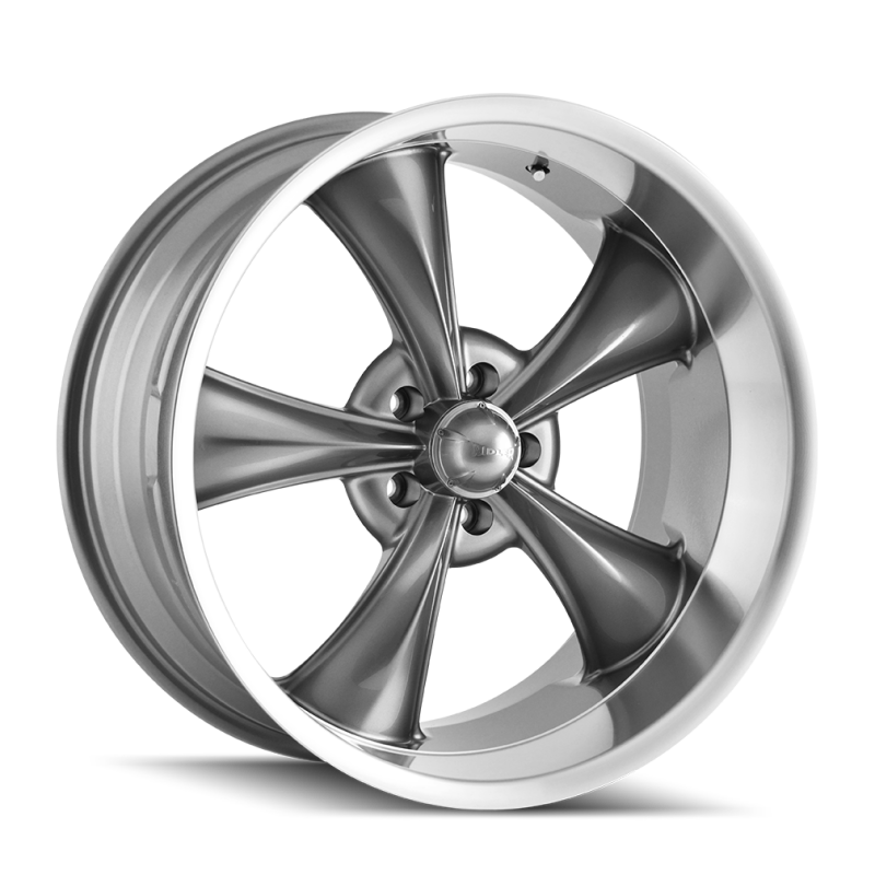 Ridler 695 18x9.5 / 5x127 BP / 6mm Offset / 83.82mm Hub Gloss Grey Machined Wheel