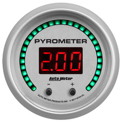 AutoMeter Gauge, Pyrometer, 2 1/16", Two Channel, Selectable, Ultra-Lite Elite Digital