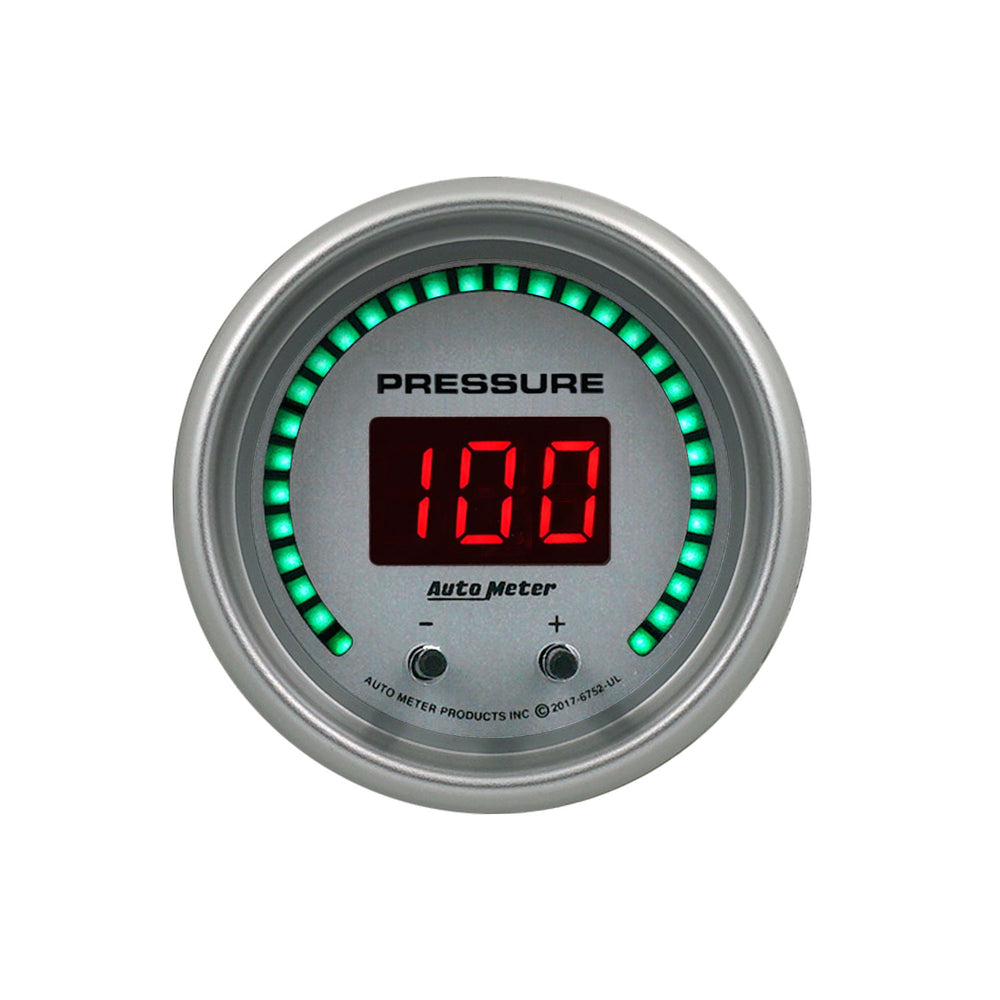 AutoMeter Gauge, Pressure, 2 1/16", Two Channel, Selectable, Ultra-Lite Elite Digital