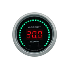 AutoMeter Gauge, Vac/Boost, 2 1/16", Two Channel, Selectable, Sport-Comp Elite Digital