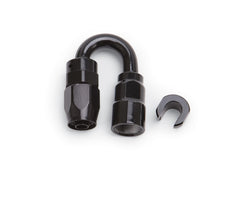 Russell Performance Embout de tuyau noir 180 degrés à déconnexion rapide SAE femelle de 3/8 po vers tuyau -6