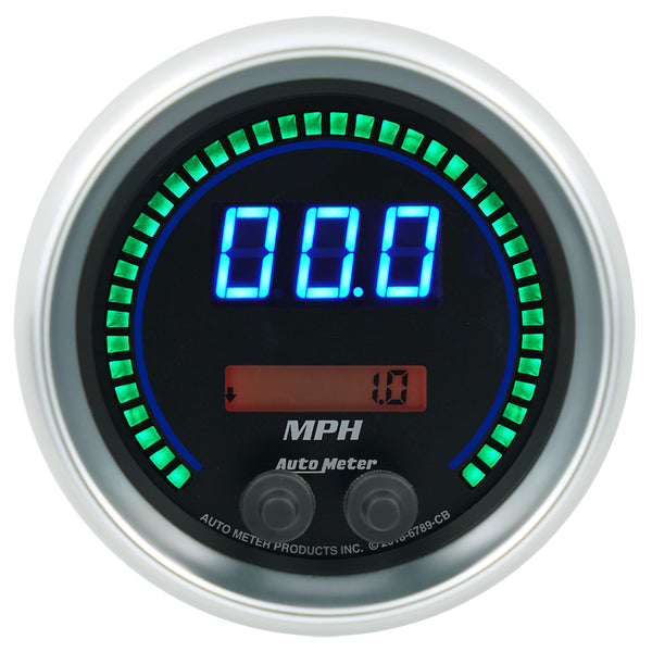 AutoMeter Gauge, Speedo, 3 3/8", 260 MPH / 260 KM/H, Elec Program, Cobalt Elite Digital