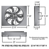 Powerpack - Brushless Single 17" RAD Fan/Alum Shroud Kit w/ PWM Controller — Gray/Black (67922-185)