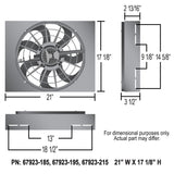 Powerpack - Brushless Single 17" RAD Fan/Alum Shroud Kit w/ PWM Controller — Gray/Black (67923-195)