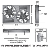 Powerpack - Brushless Dual 12" RAD Fan/Alum Shroud Kit w/ PWM Controller — Gray/Black (67938-195)