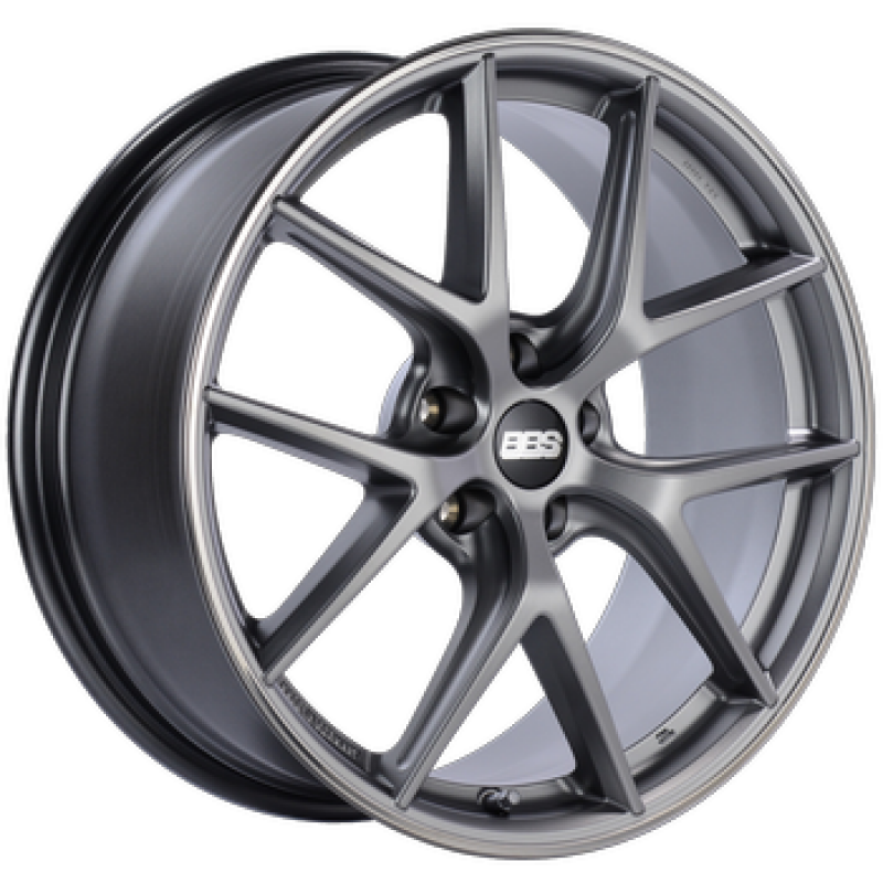 BBS Roue CI-R 19x8 5x120 ET45 à protège-jante poli - argent platine - PFS/agrafe 82mm requis