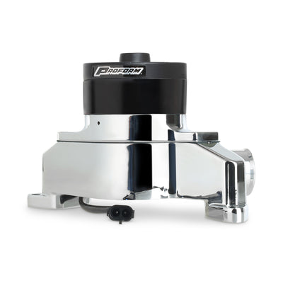 Proform Electric Engine Water Pump Aluminum Chrome Finish Fits SB Ford Engines