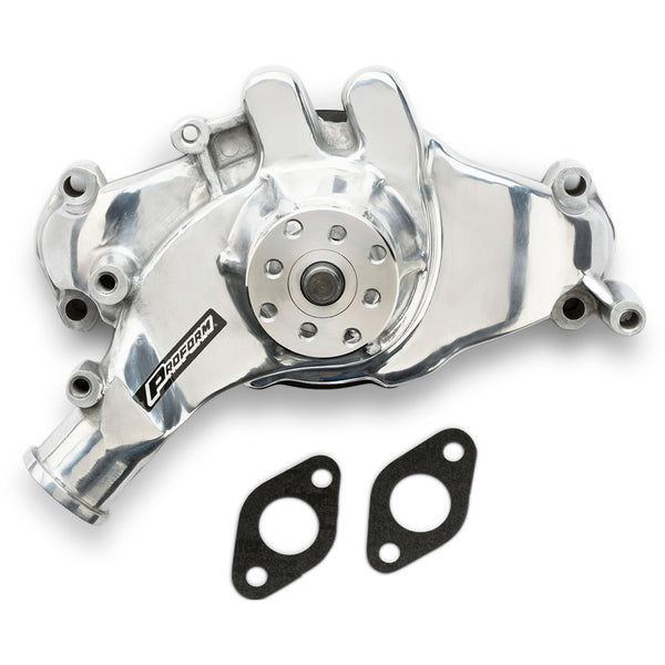 Proform Engine Water Pump Mechanical Long Style High Flow Model Polished BB Chevy