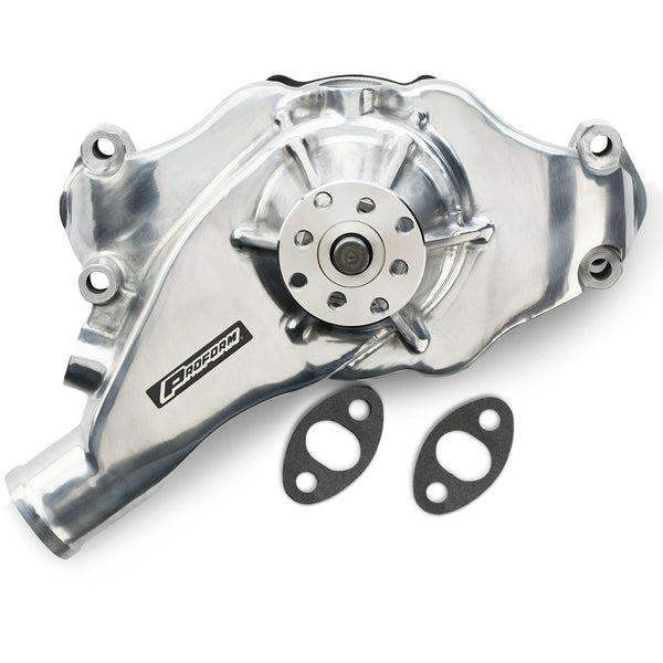 Proform Engine Water Pump Mechanical Short Style High Flow Model Polished BB Chevy