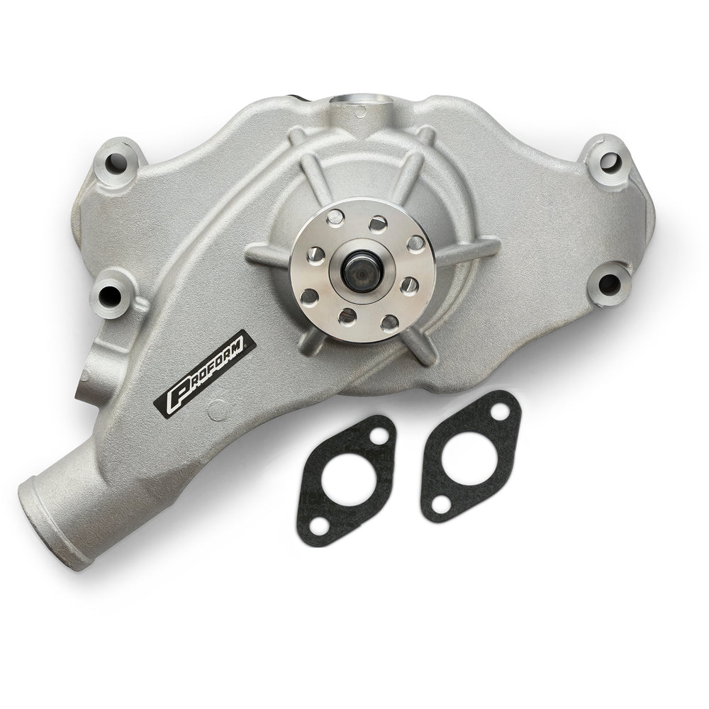 Proform Engine Water Pump Mechanical Short Style High Flow Model Satin BB Chevy