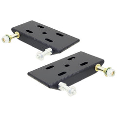 RockJock YJ Leaf Spring Plates For 2 1/2in Springs w/ Shock and Sway Bar Mounts Pair