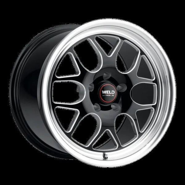 Weld Solana Drag 15x10 / 5x120 BP / ET45 / 7.27in BS / 78.1 Dia - Gloss Black Milled Wheel