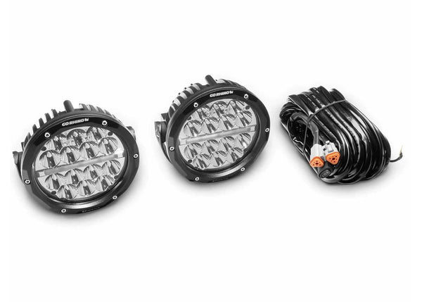 Go Rhino Phare longue portée rond Bright Series 6 po - noir (750700623DRS)