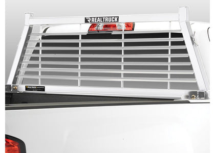 Backrack 2017+ F250/F350 Sd Alum Bod/1999-2016 F250/F350 Sd Steel Bod Louvered Rack Wht Frame