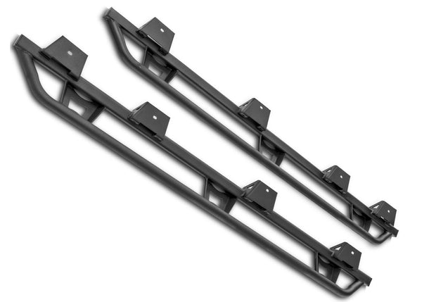 N-Fab Inc 22C Frontier Crew Cab All Beds Trail Sliders Step Systems Textured Black