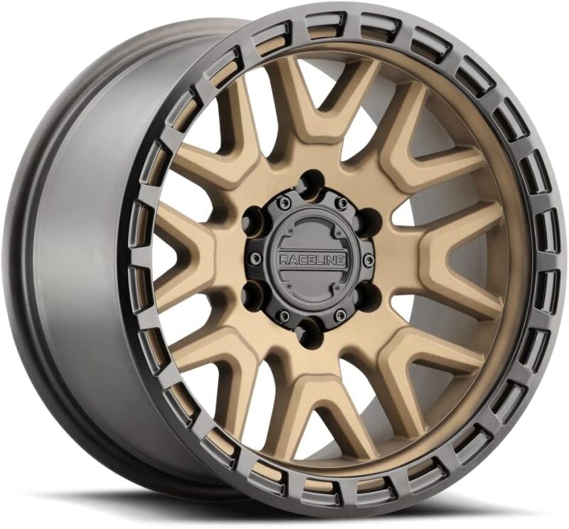 Raceline Roue 953BZ Krank 18x9 po / 6X135 BP / déport 18mm / alésage 87.1mm - bronze